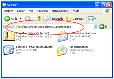 Cómo personalizar el menú Enviar a de Windows XP