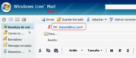 Crea correo ya! Baluart.NET