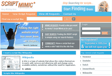 Script Mimic, para clonar YouTube, MySpace y más