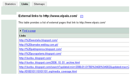 Bug en Google Sitemap, permite conocer los enlaces entrantes de otro sitio web