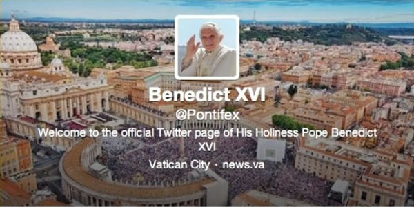 Papa Benedicto XVI se une a Twitter