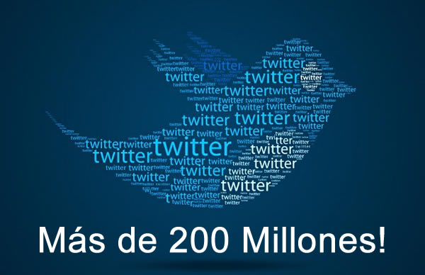 Twitter: Más de 200 Millones de usuarios activos al mes!
