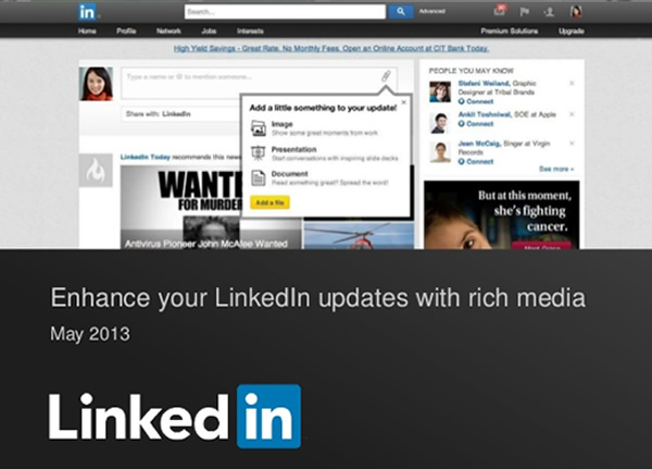 LinkedIn ahora permite compartir fotos, vídeos y presentaciones