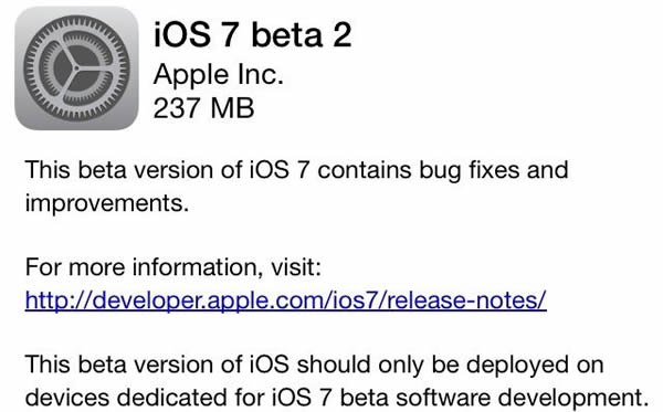 iOS 7 Beta 2 llega con soporte para iPad