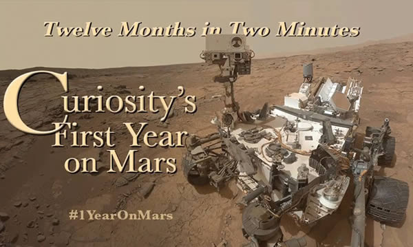 Vídeo conmemora el Primer Año del Curiosity Rover en Marte