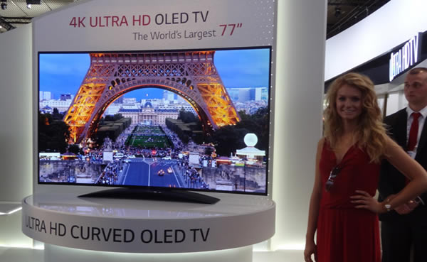LG lanza la TV Ultra HD Curved OLED más grande del mundo