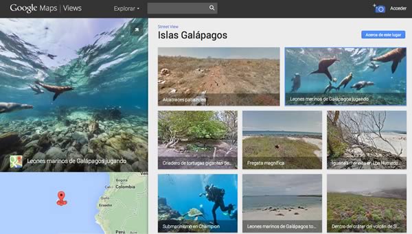Explora Galápagos con Google Street View