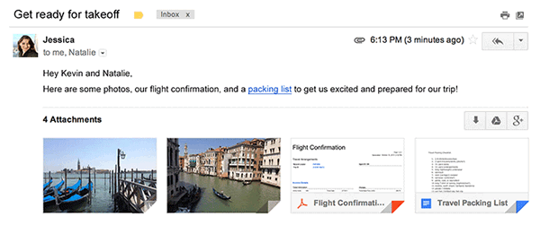 Gmail ya permite guardar adjuntos directamente a tu Google Drive