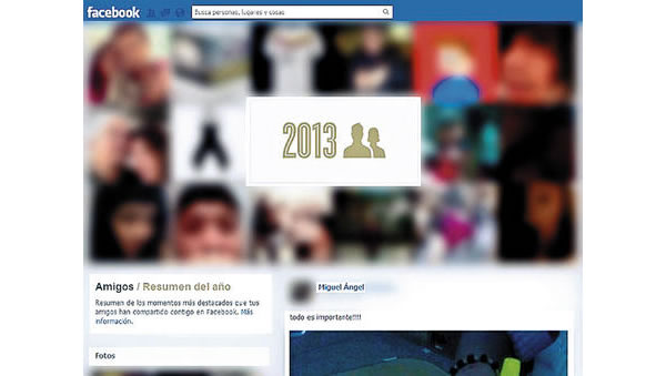 Facebook destaca el Resumen del Año de tus Amigos
