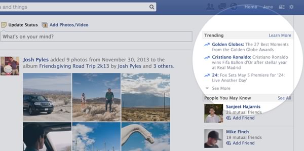 Facebook anuncia sus Trending Topics (lo más popular en la red)