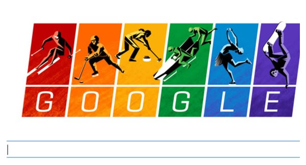 Colorido Google Doodle conmemora Olimpiadas de Invierno 2014