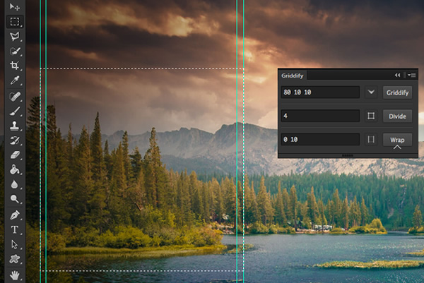 Griddify: Extensión para crear retículas, grillas o cuadrículas de guías con Photoshop