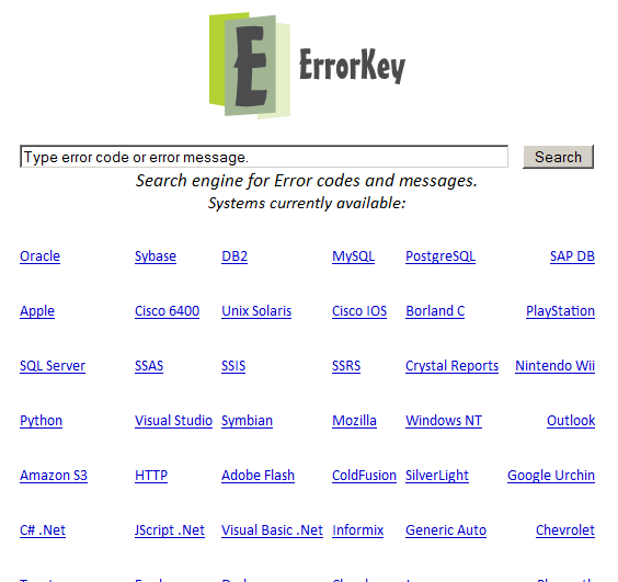 errorkey