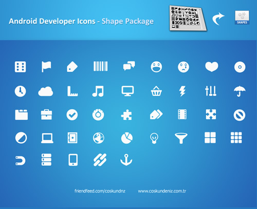 Set de Iconos para Android (Photoshop Shapes)