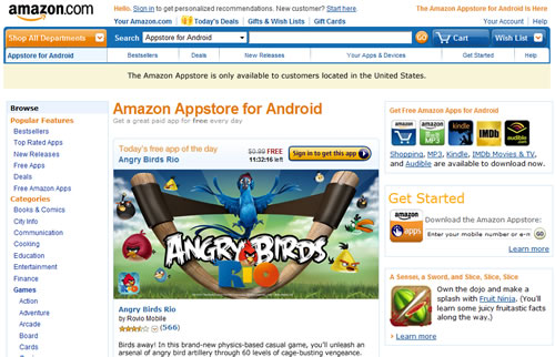 Amazon Appstore for Android lanzado con aplicaciones de pago gratuitas