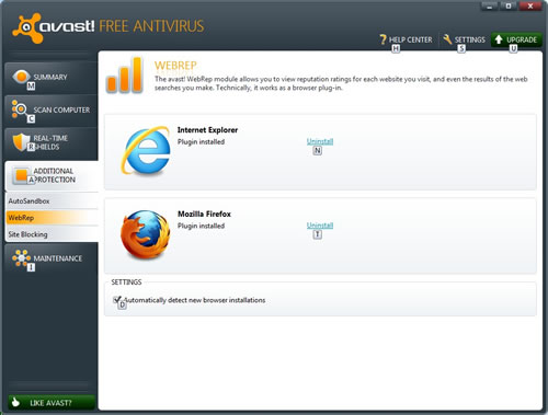 Avast 6 Antivirus Web Rep