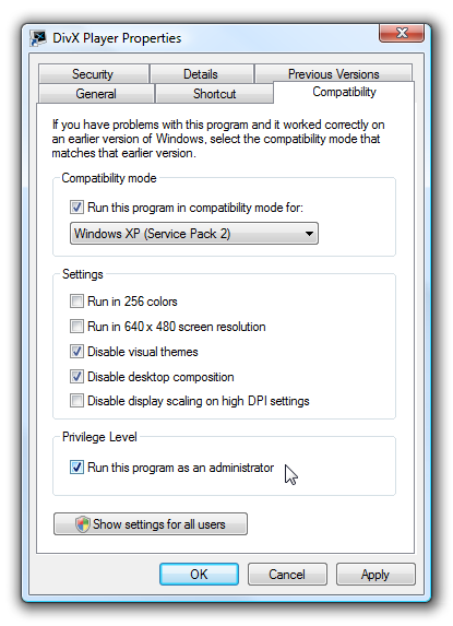 Windows Vista Modo Compatibilidad