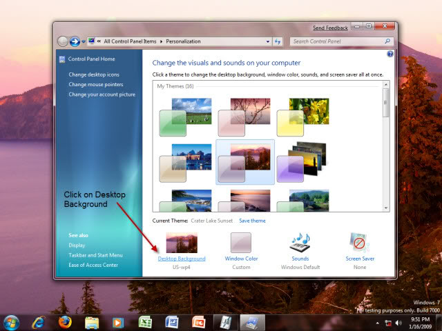 Cambiar fondos de escritorio Windows 7