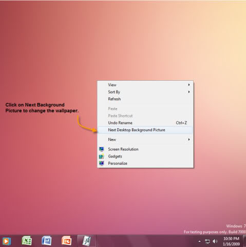Cambiar fondos de escritorio Windows 7