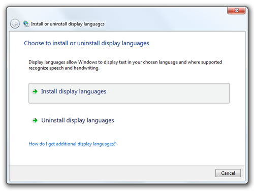Install Display Languages