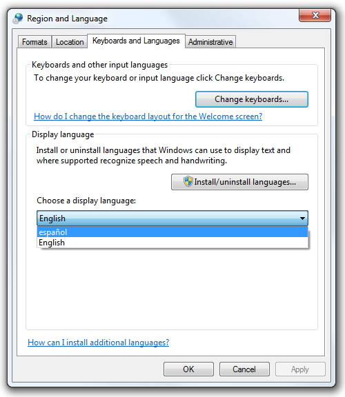 Windows 7 en español