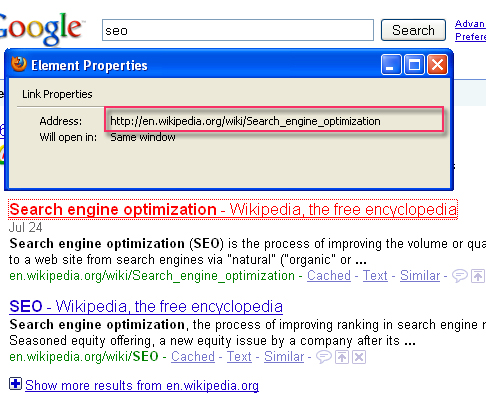Evitar redirecciones en los enlaces de Google