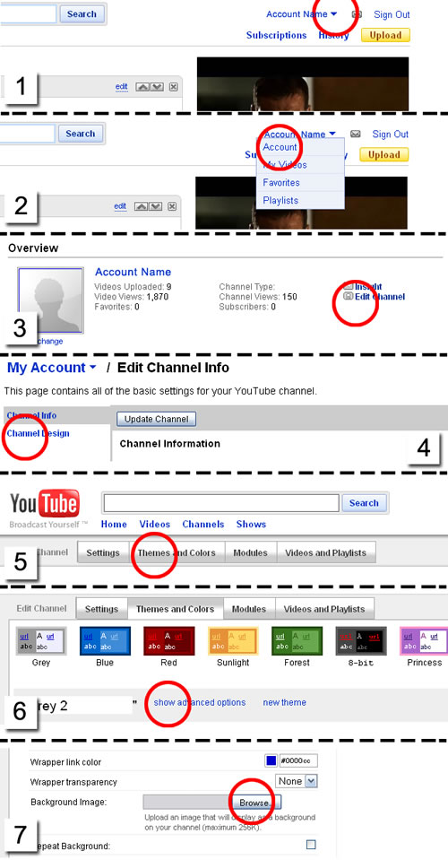 Youtube Background Tutorial