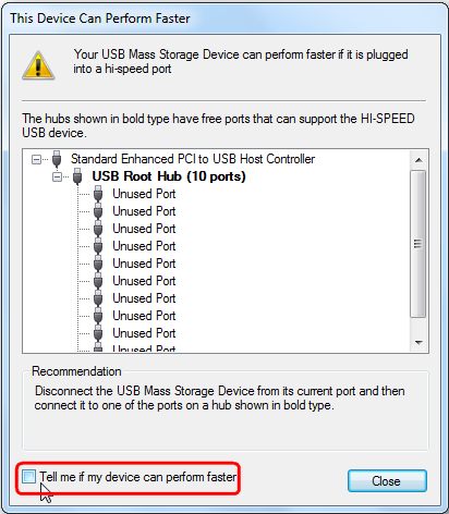 Desactivar notificaciones USB Windows 7