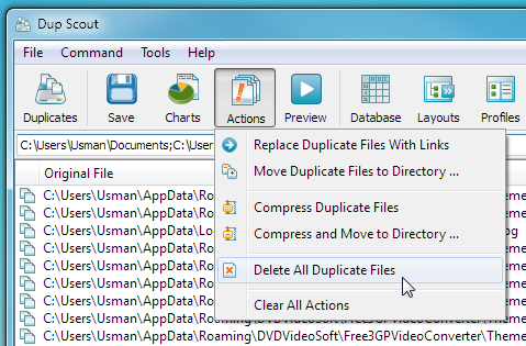 DupScout Archivos duplicados