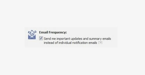 Facebook intenta reducir las notificaciones por email