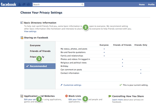 Nuevo sistema privacidad Facebook