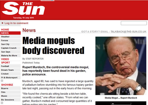 Hackean The Sun para anunciar la (falsa) muerte de Rupert Murdoch