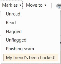 Hotmail permite denunciar si la cuenta de un amigo ha sido hackeada