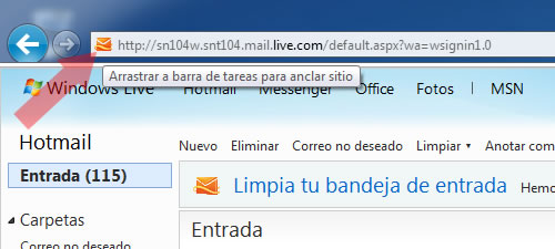 Hotmail Jumplist Favicon