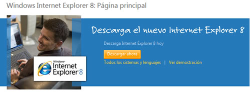 Descargar Internet Explorer 8