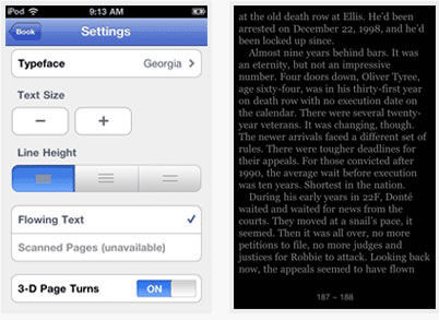 Google eBooks en el iPhone