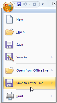 Save to Office Live