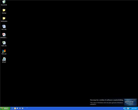 Windows XP Fondo de escritorio negro