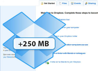 Incrementa 250MB a tu cuenta Dropbox