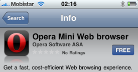 Opera Mini descargado más de 1 millón de veces el primer día