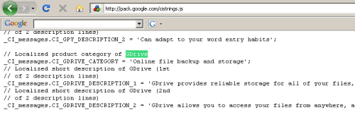 Primera descripción oficial de GDrive