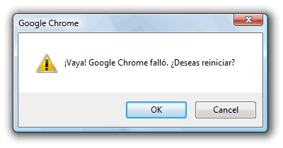 Google Chrome Colgado