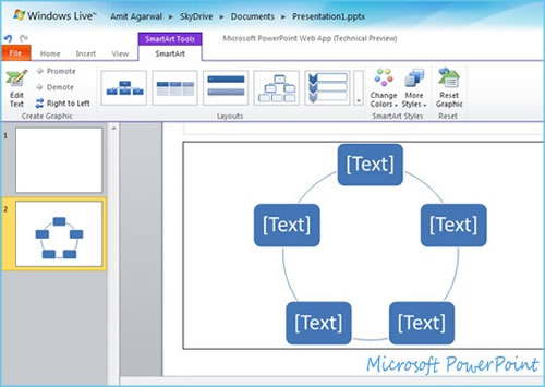 Probando PowerPoint Online
