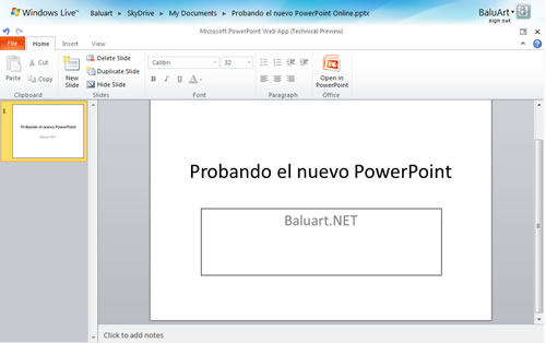 Prueba MS Office Web Apps ahora!