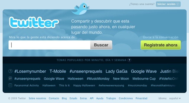 Twitter oficialmente en Español