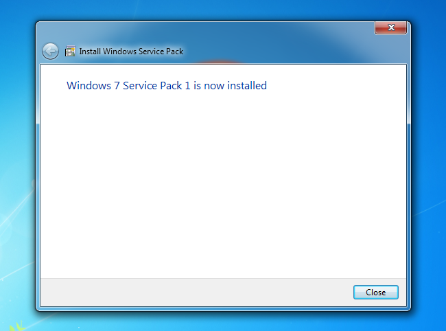 Service Pack 1 Windows 7 Instalado