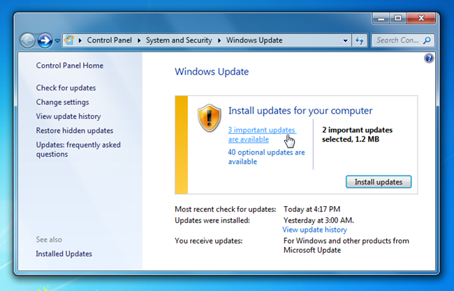Windows Update Service Pack 1 Windows 7