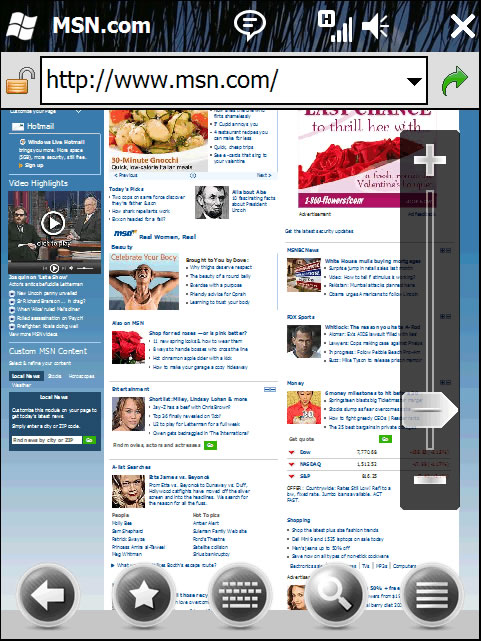 winmob internet explorer zoom