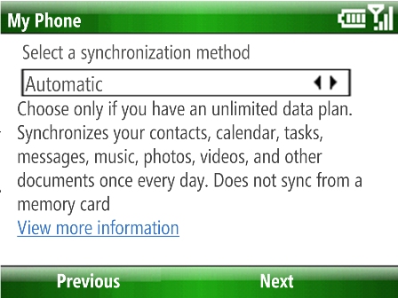 Winmob myphone screenshot