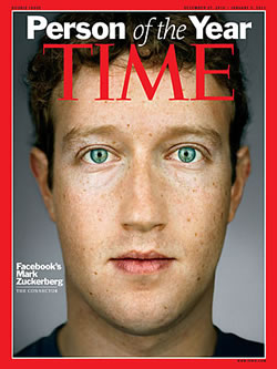 La revista Time eligió a Mark Zuckerberg como Persona del Año 2010